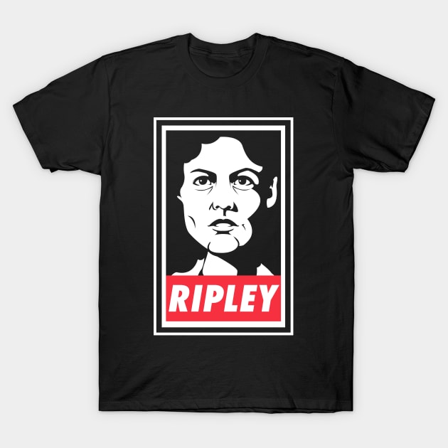 RIPLEY black tee T-Shirt by Samtronika